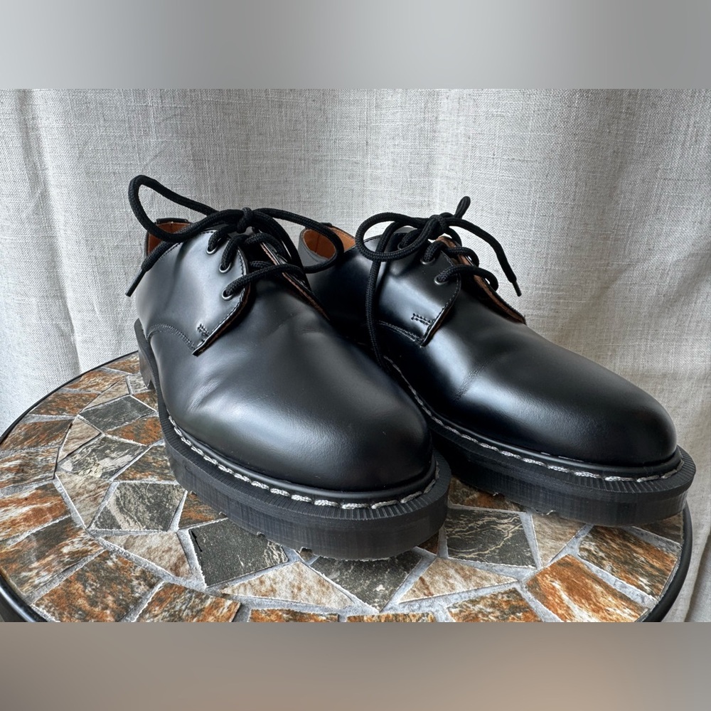 Solovair 3 Eye Gibson Black Hi-Shine Leather | UK 5 / US 6 | Made in England